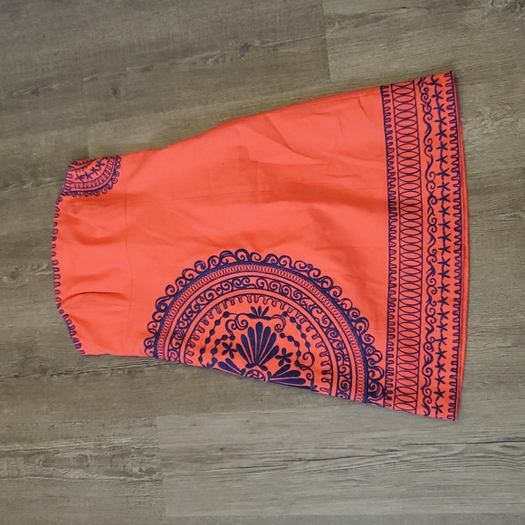 Like New Lilly Pulitzer Coral Red and Navy Dress Size 4 - Picture 3 of 8